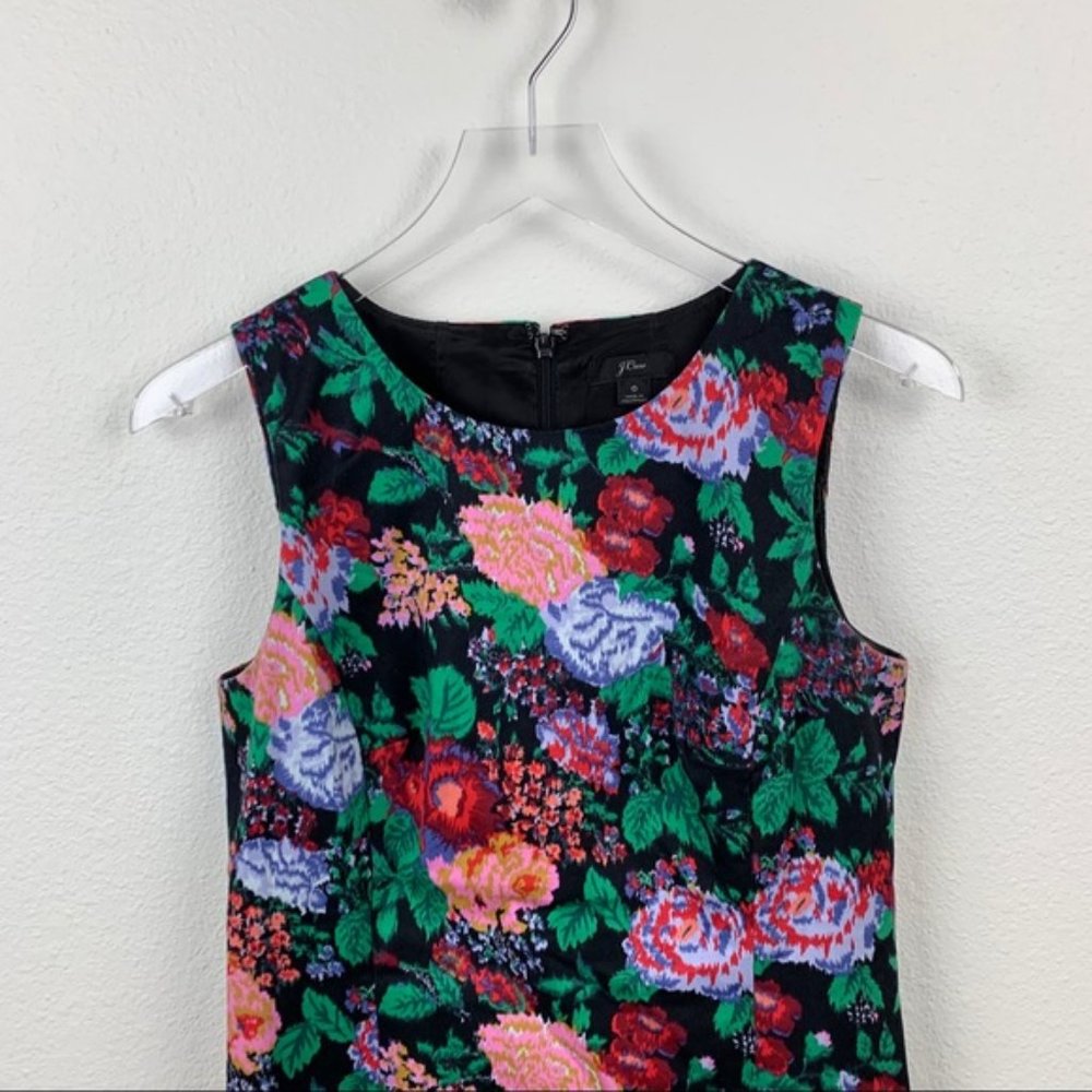 J Crew *ADACHI FLORAL BLACK  MULTI * MERCY SHEATH DRESS - Picture 5 of 12